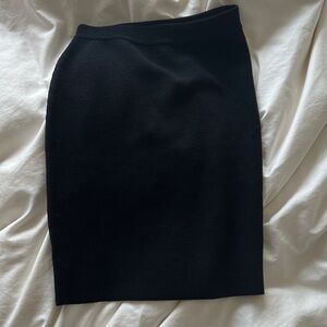 Eileen Fisher 100% Wool Black Skirt